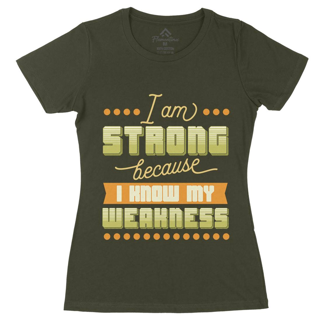 Strong Womens Organic Crew Neck T-Shirt Gym B344