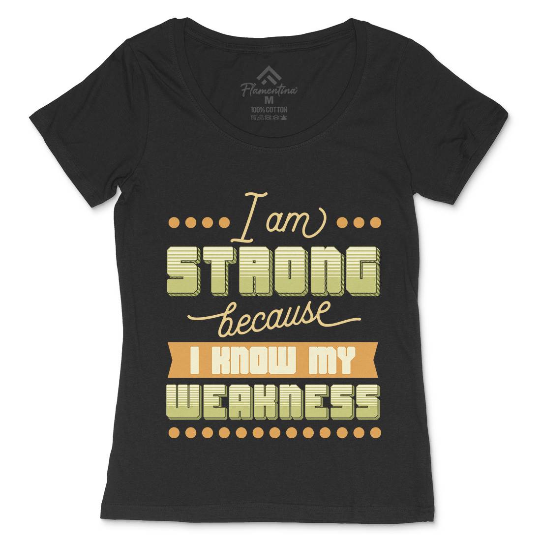 Strong Womens Scoop Neck T-Shirt Gym B344