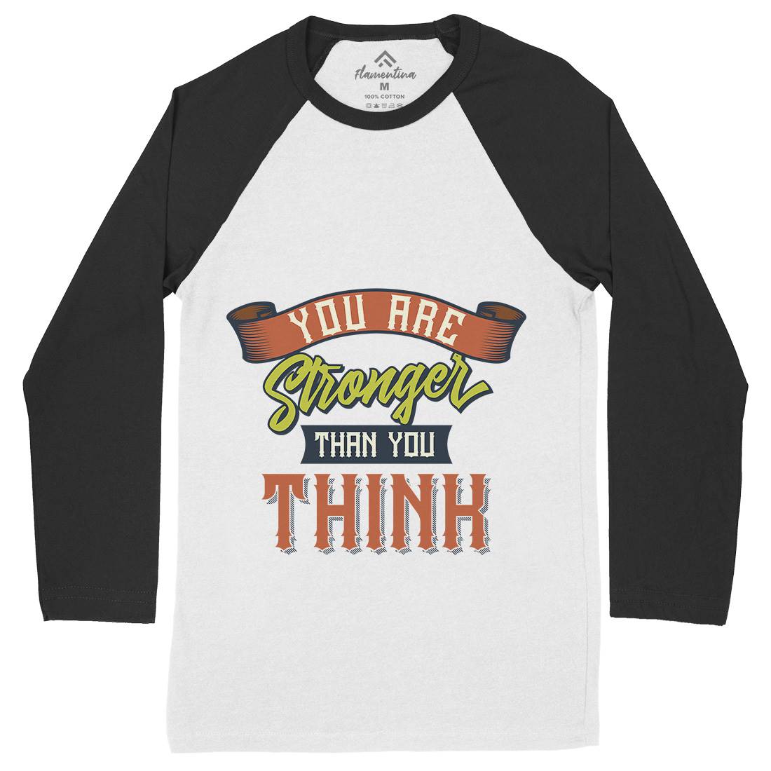 Stronger Mens Long Sleeve Baseball T-Shirt Gym B345