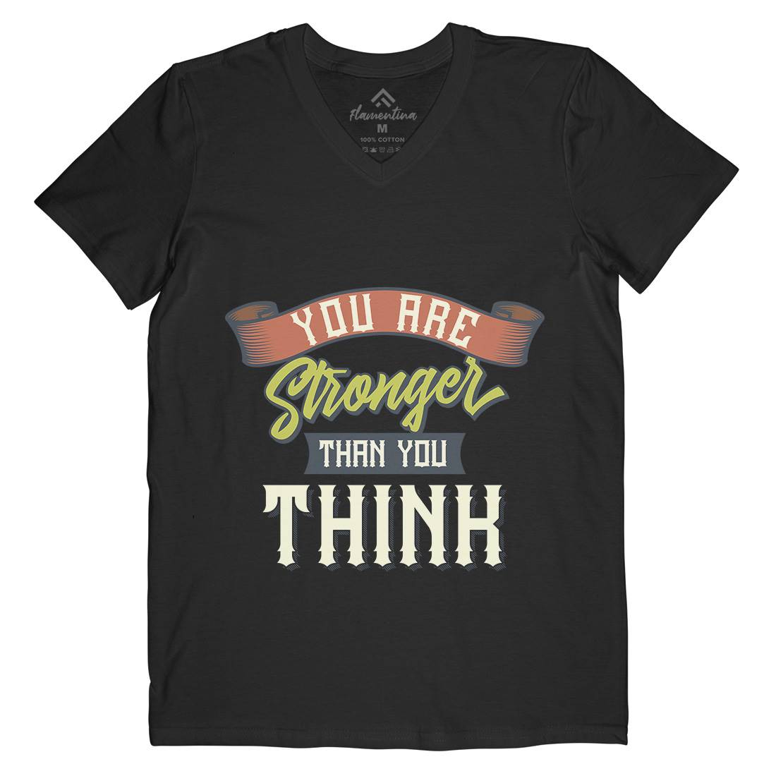 Stronger Mens V-Neck T-Shirt Gym B345