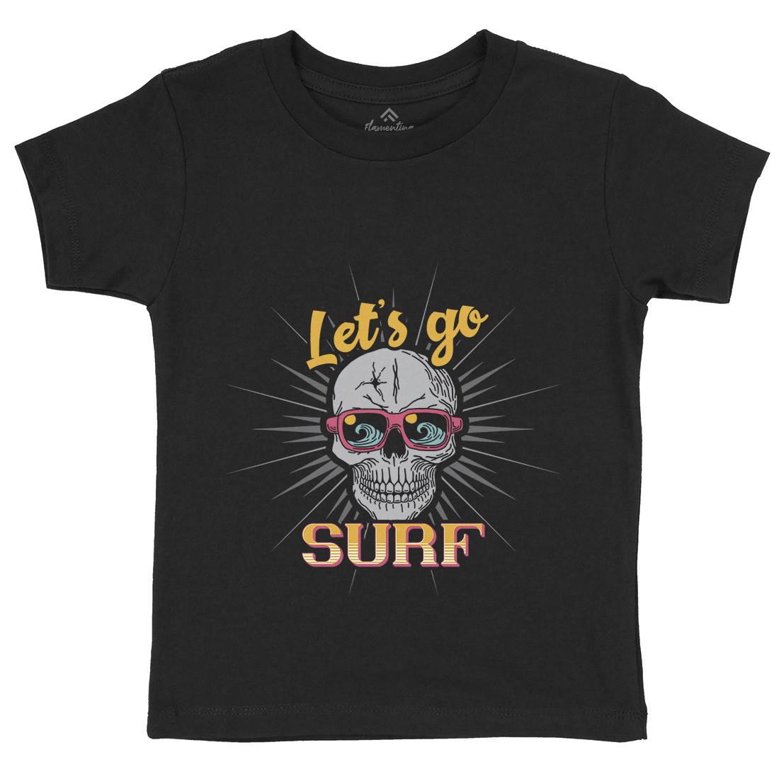 Skull Surfing Kids Crew Neck T-Shirt Surf B346