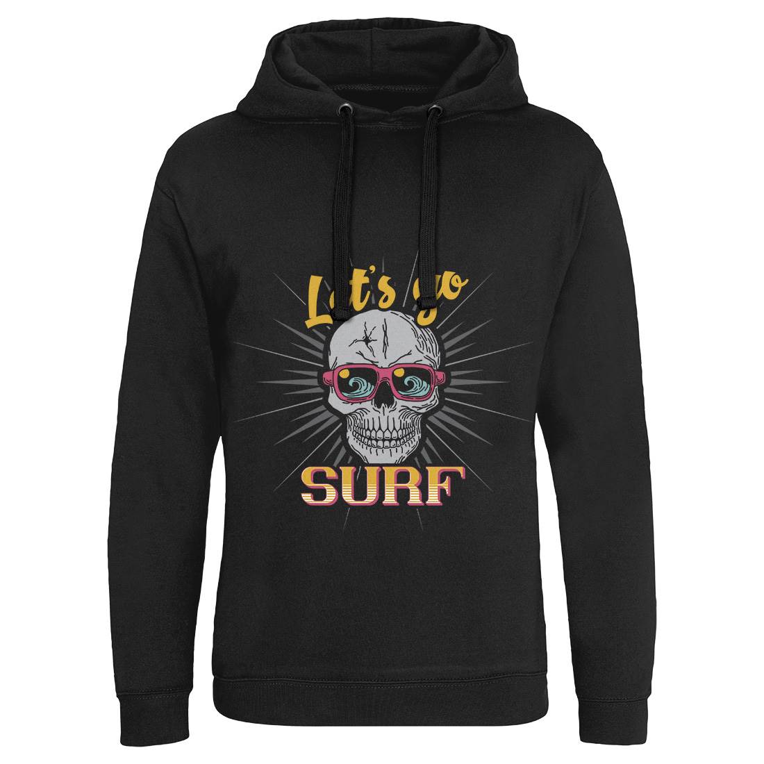Skull Surfing Mens Hoodie Without Pocket Surf B346