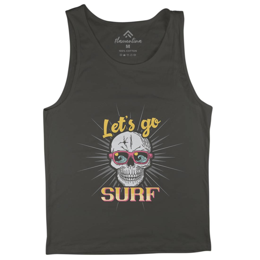 Skull Surfing Mens Tank Top Vest Surf B346