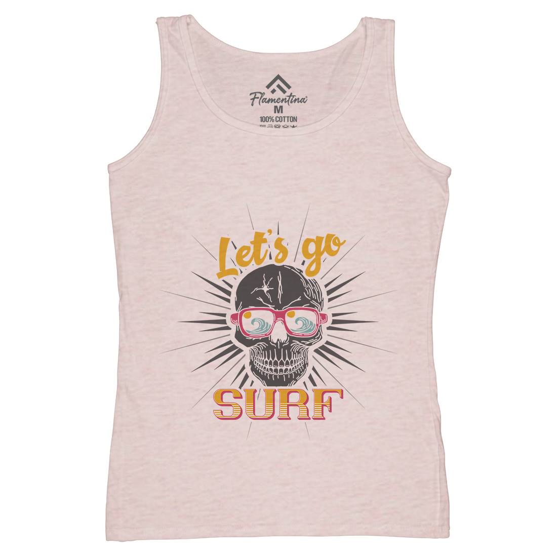 Skull Surfing Womens Organic Tank Top Vest Surf B346