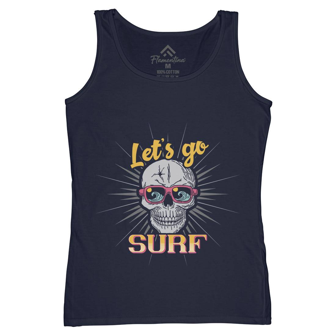 Skull Surfing Womens Organic Tank Top Vest Surf B346