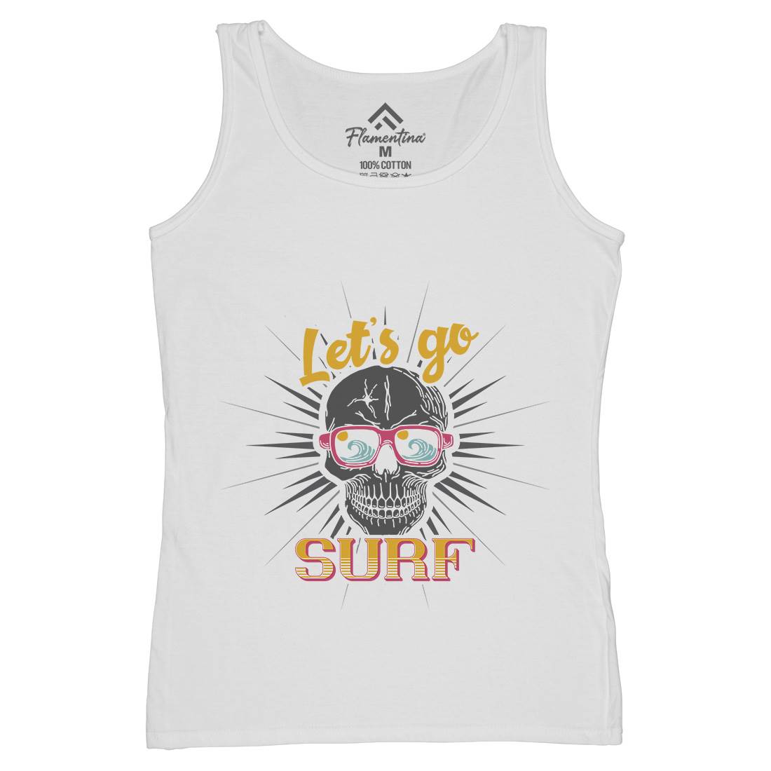 Skull Surfing Womens Organic Tank Top Vest Surf B346