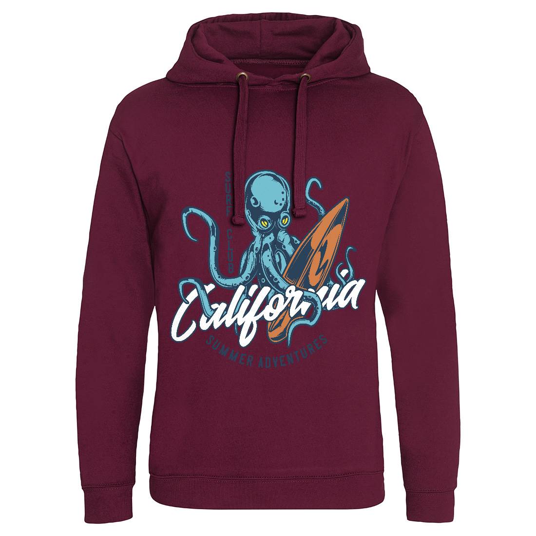 Octopus Surfing Mens Hoodie Without Pocket Surf B348