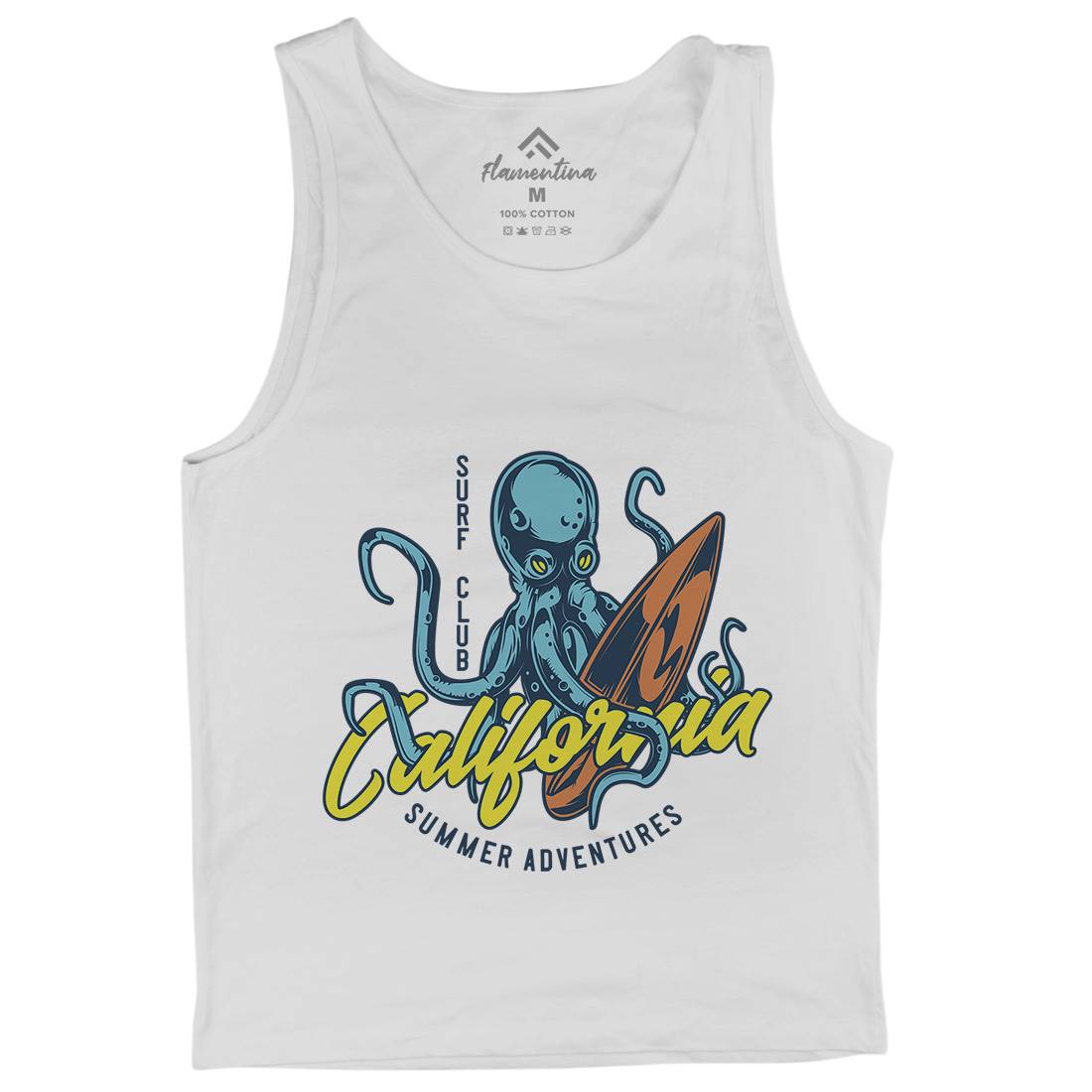 Octopus Surfing Mens Tank Top Vest Surf B348