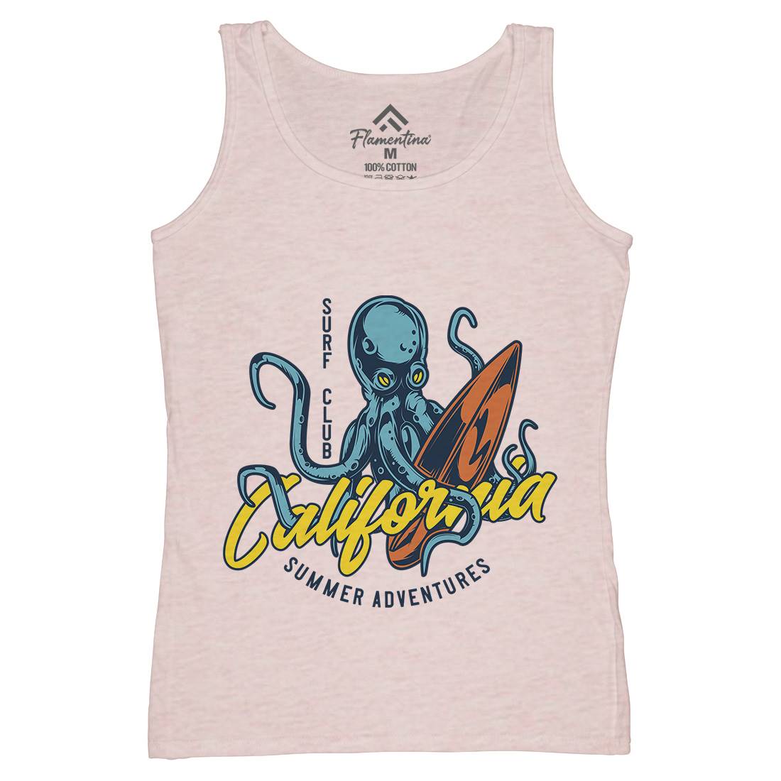 Octopus Surfing Womens Organic Tank Top Vest Surf B348