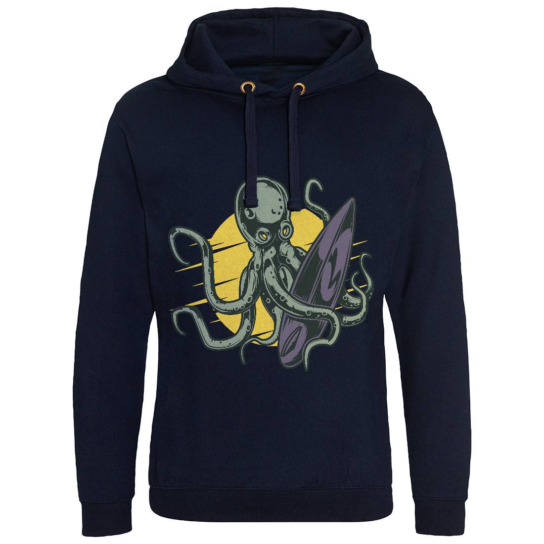 Octopus Surfing Mens Hoodie Without Pocket Surf B349