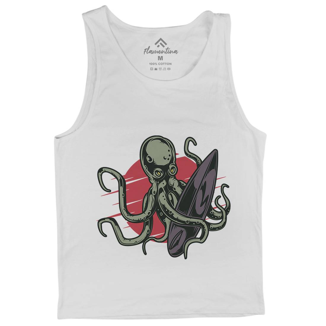 Octopus Surfing Mens Tank Top Vest Surf B349