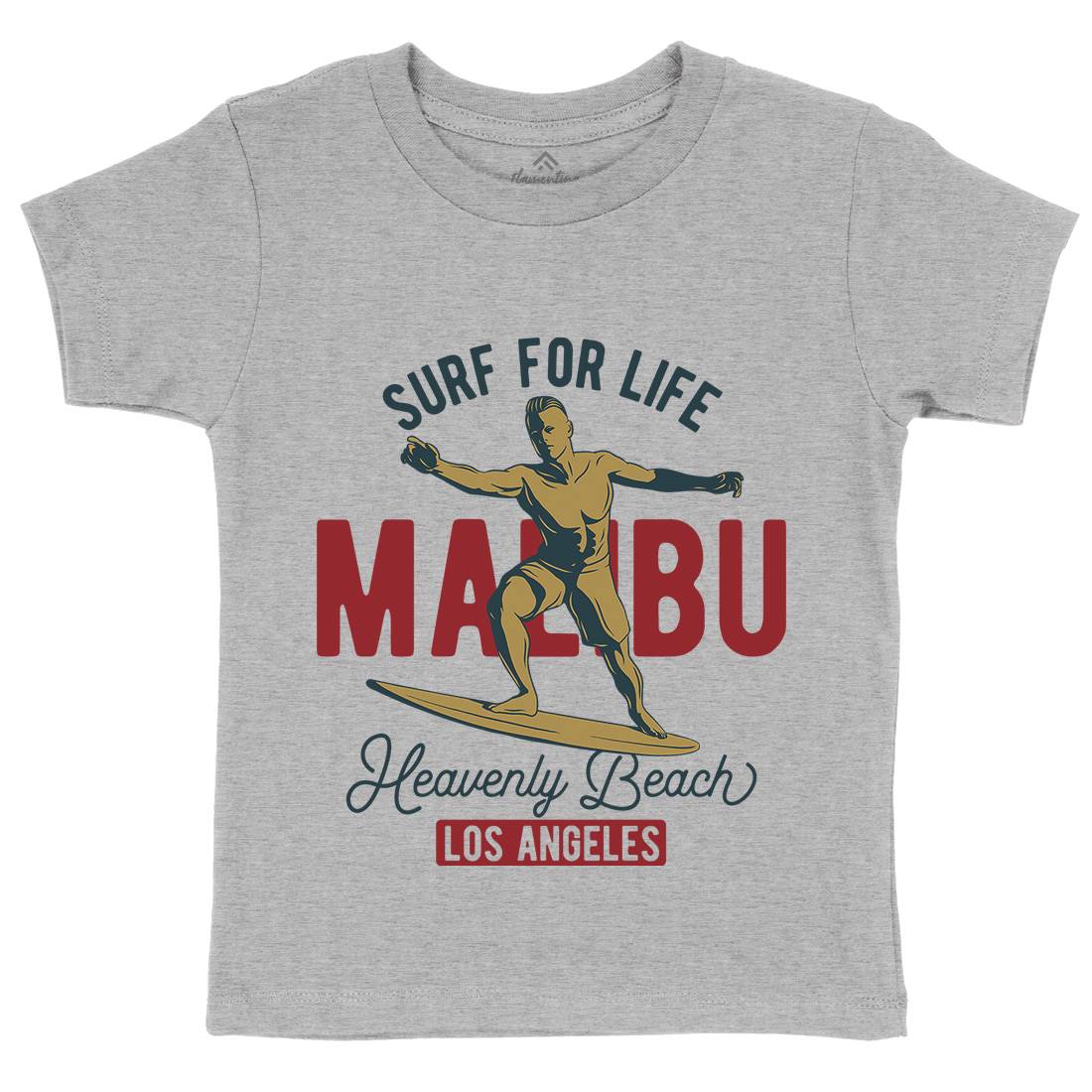 Malibu Surfing Kids Crew Neck T-Shirt Surf B350
