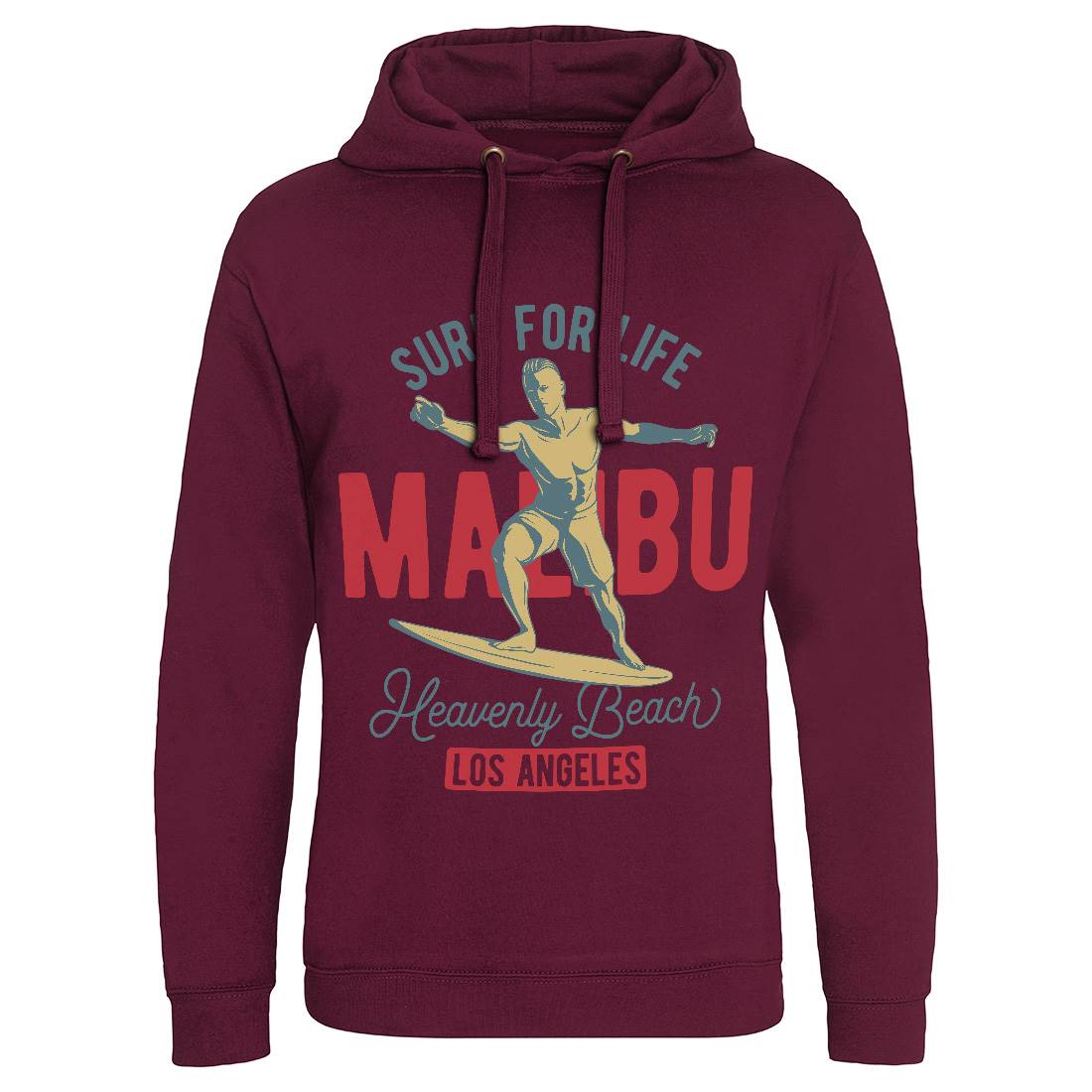 Malibu Surfing Mens Hoodie Without Pocket Surf B350