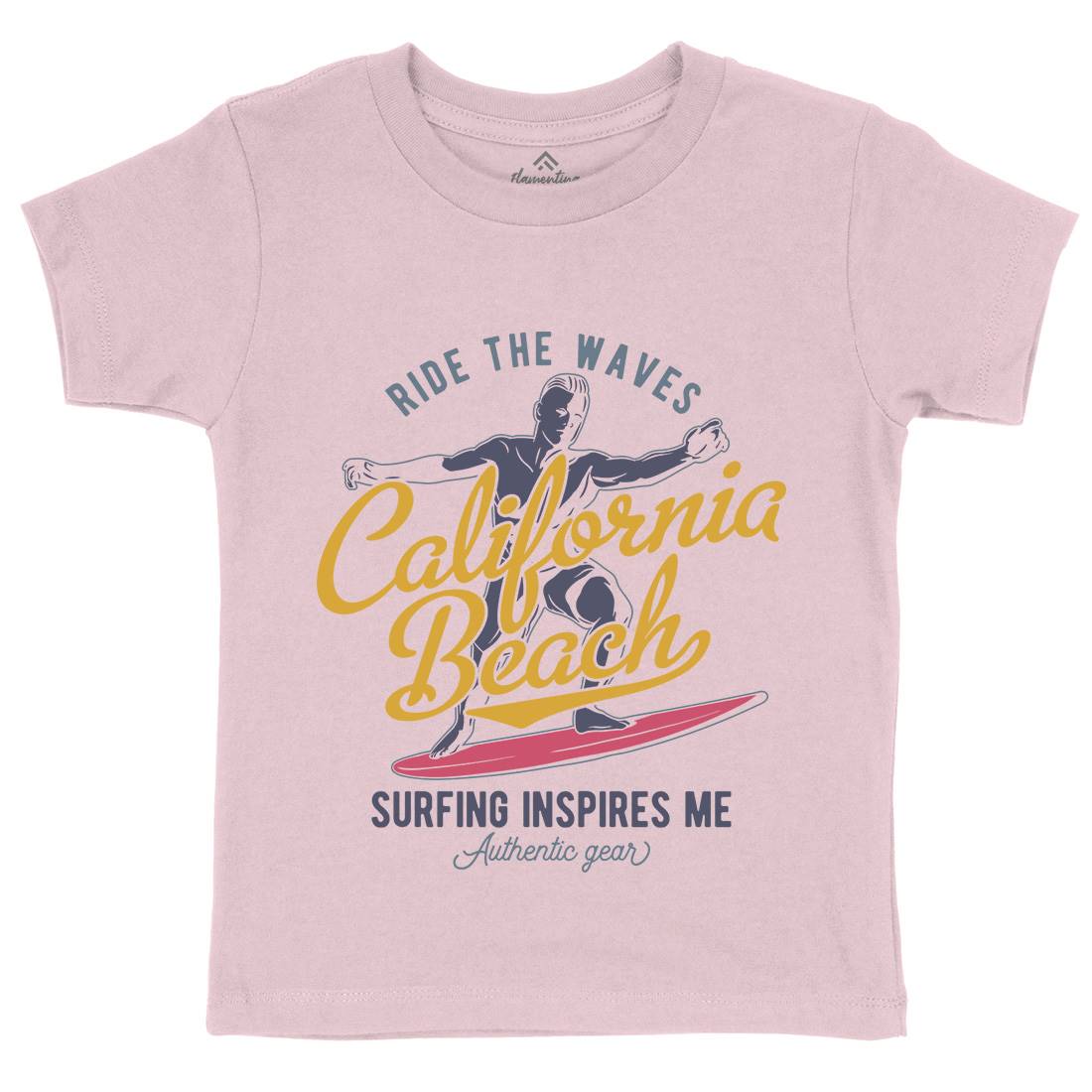 California Surfing Kids Crew Neck T-Shirt Surf B351