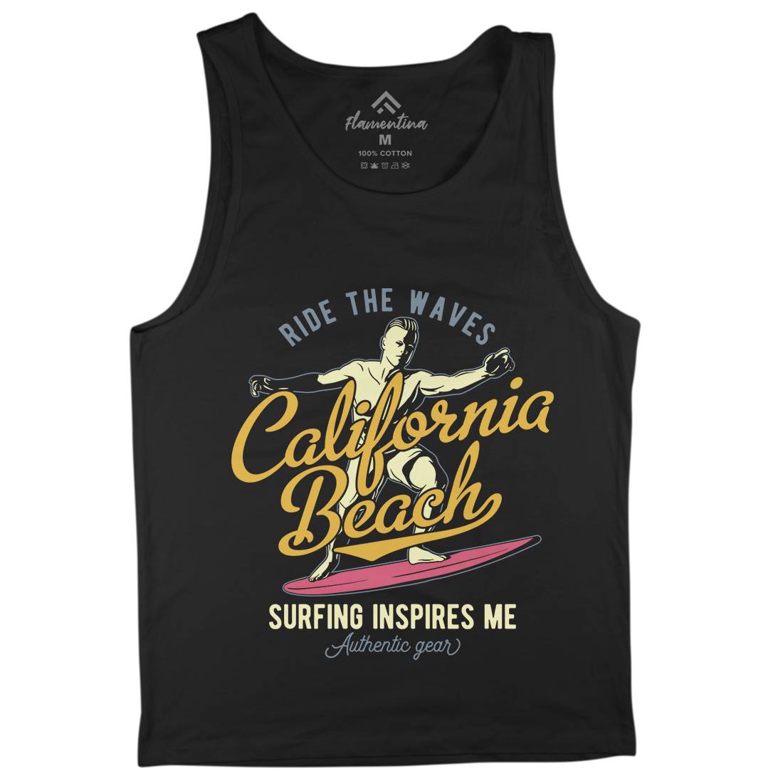 California Surfing Mens Tank Top Vest Surf B351