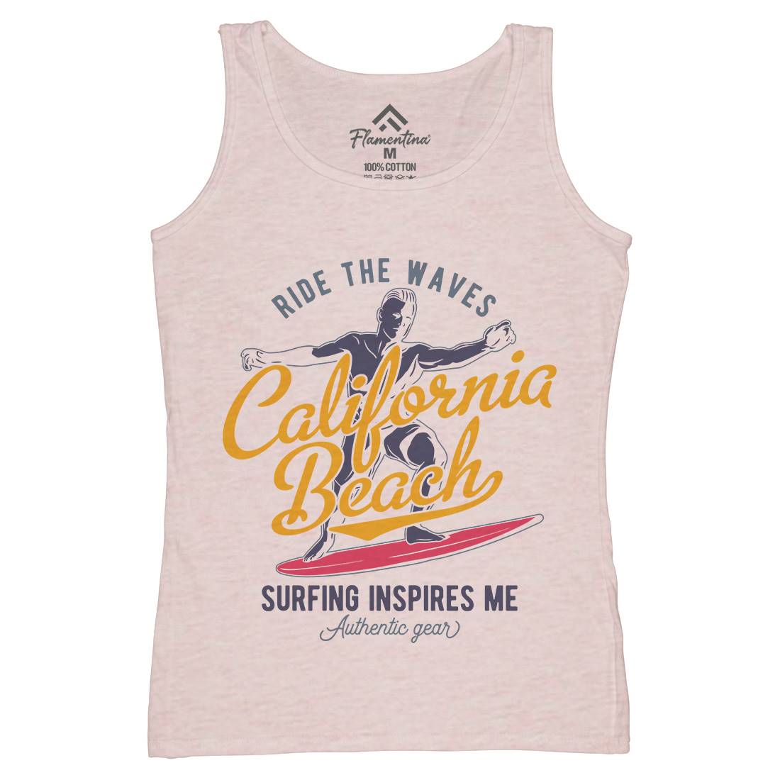 California Surfing Womens Organic Tank Top Vest Surf B351