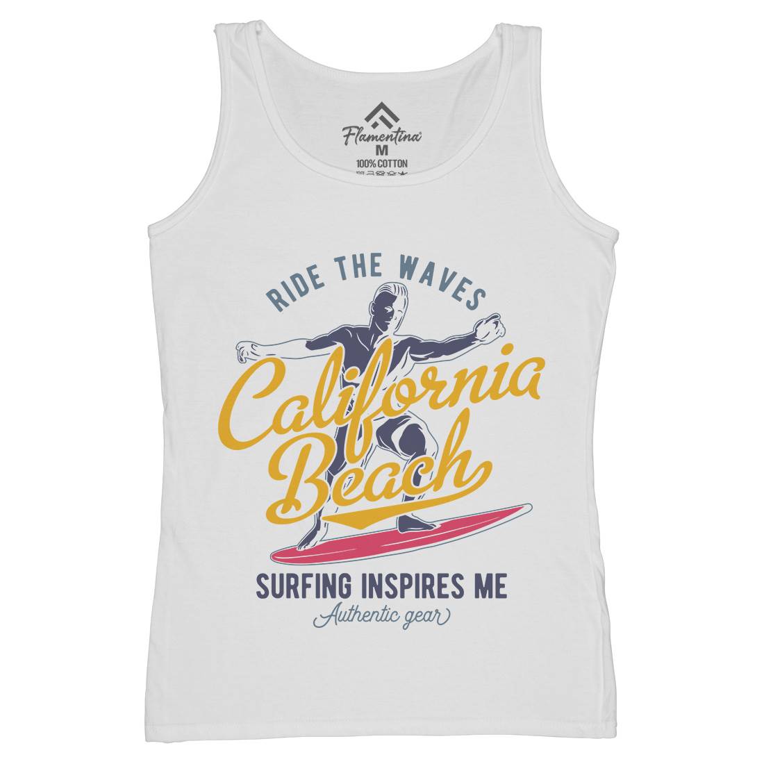 California Surfing Womens Organic Tank Top Vest Surf B351