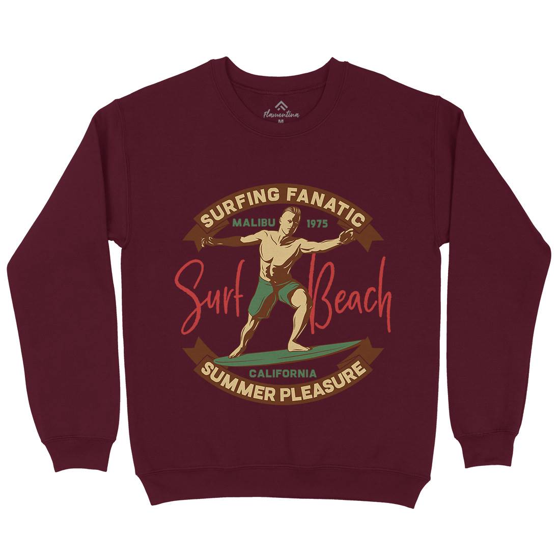 Malibu Surfing Kids Crew Neck Sweatshirt Surf B352