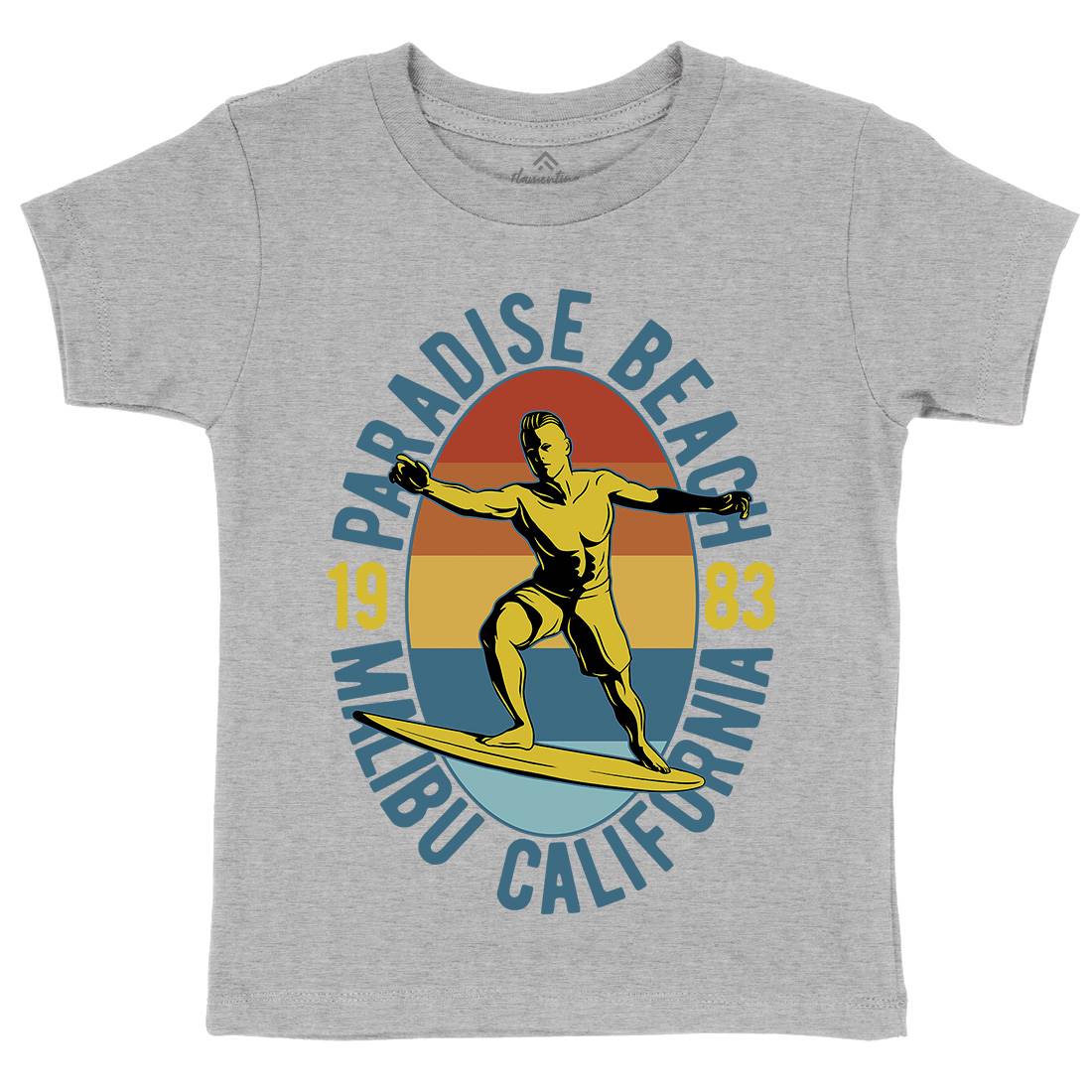 Malibu Surfing Kids Crew Neck T-Shirt Surf B353