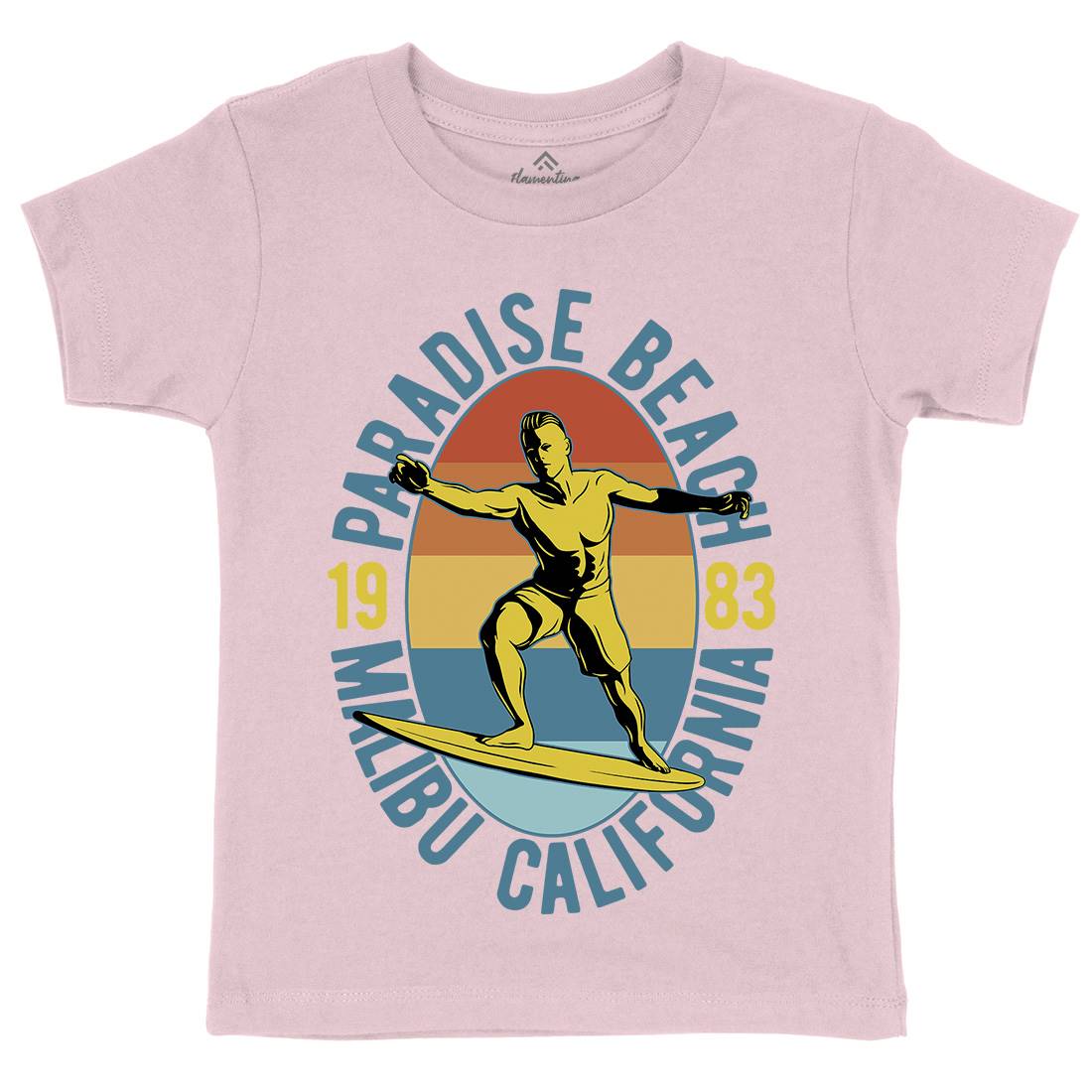 Malibu Surfing Kids Crew Neck T-Shirt Surf B353