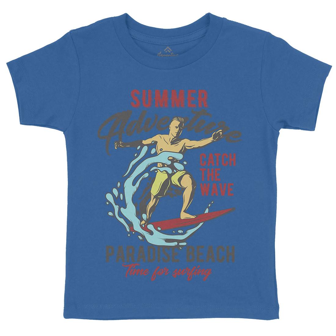 Summer Surfing Kids Crew Neck T-Shirt Surf B354