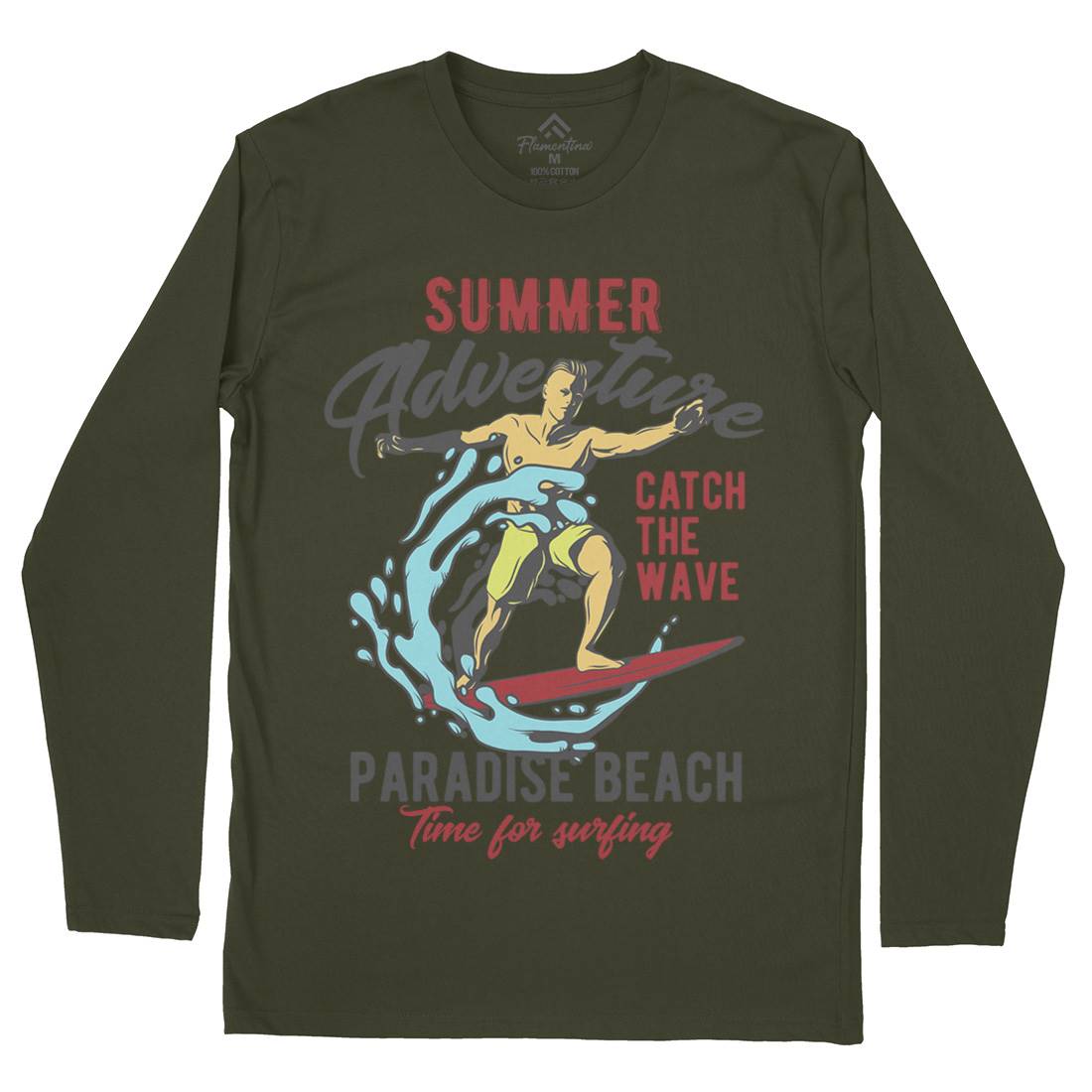 Summer Surfing Mens Long Sleeve T-Shirt Surf B354
