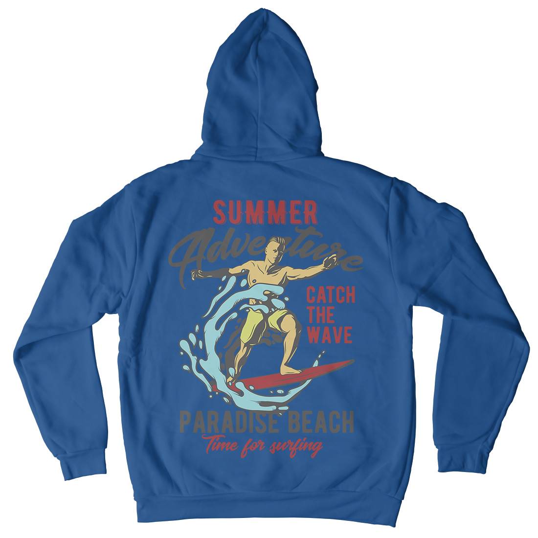 Summer Surfing Mens Hoodie With Pocket Surf B354