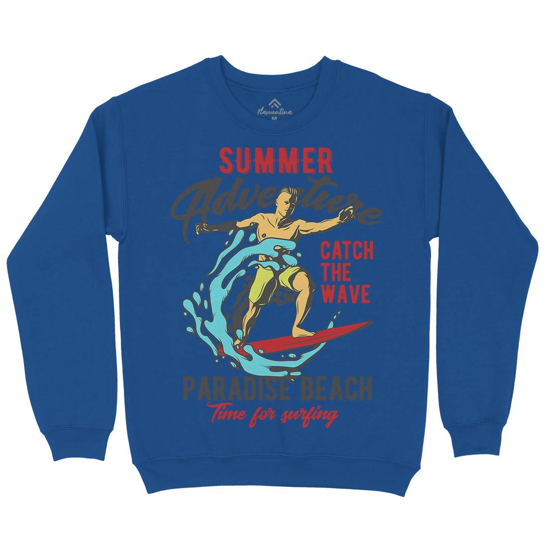 Summer Surfing Mens Crew Neck Sweatshirt Surf B354