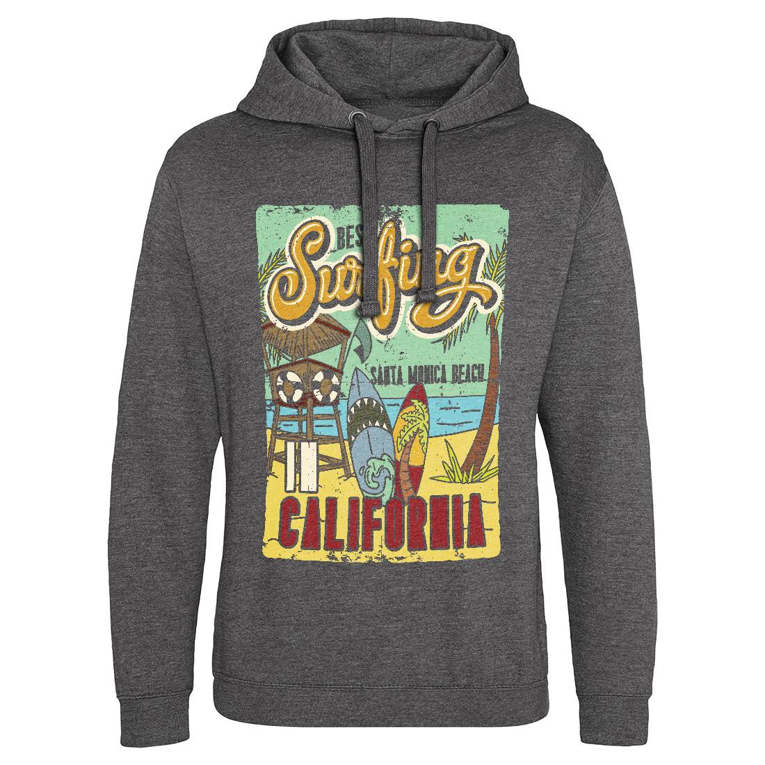 Santa Monica Surfing Mens Hoodie Without Pocket Surf B355