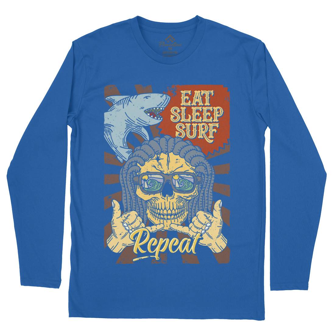 Eat Sleep Surfing Mens Long Sleeve T-Shirt Surf B356