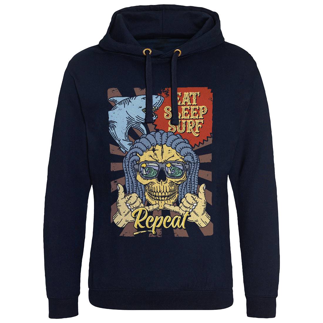 Eat Sleep Surfing Mens Hoodie Without Pocket Surf B356