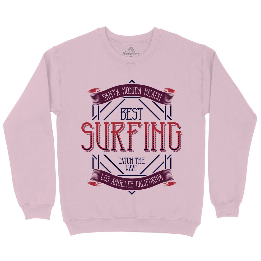 Santa Monica Surfing Kids Crew Neck Sweatshirt Surf B357