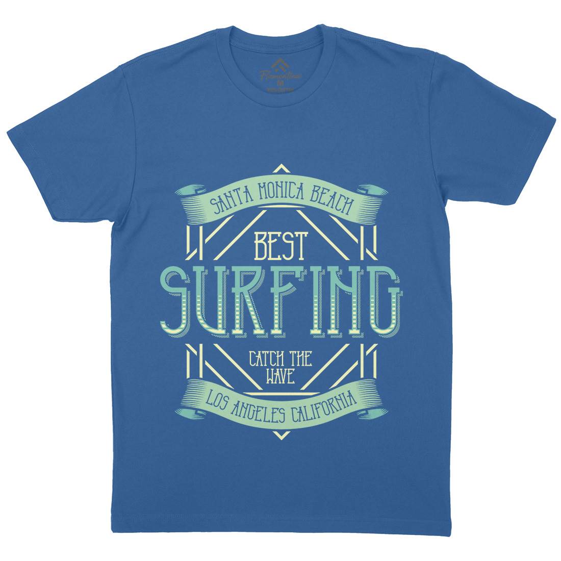 Santa Monica Surfing Mens Crew Neck T-Shirt Surf B357