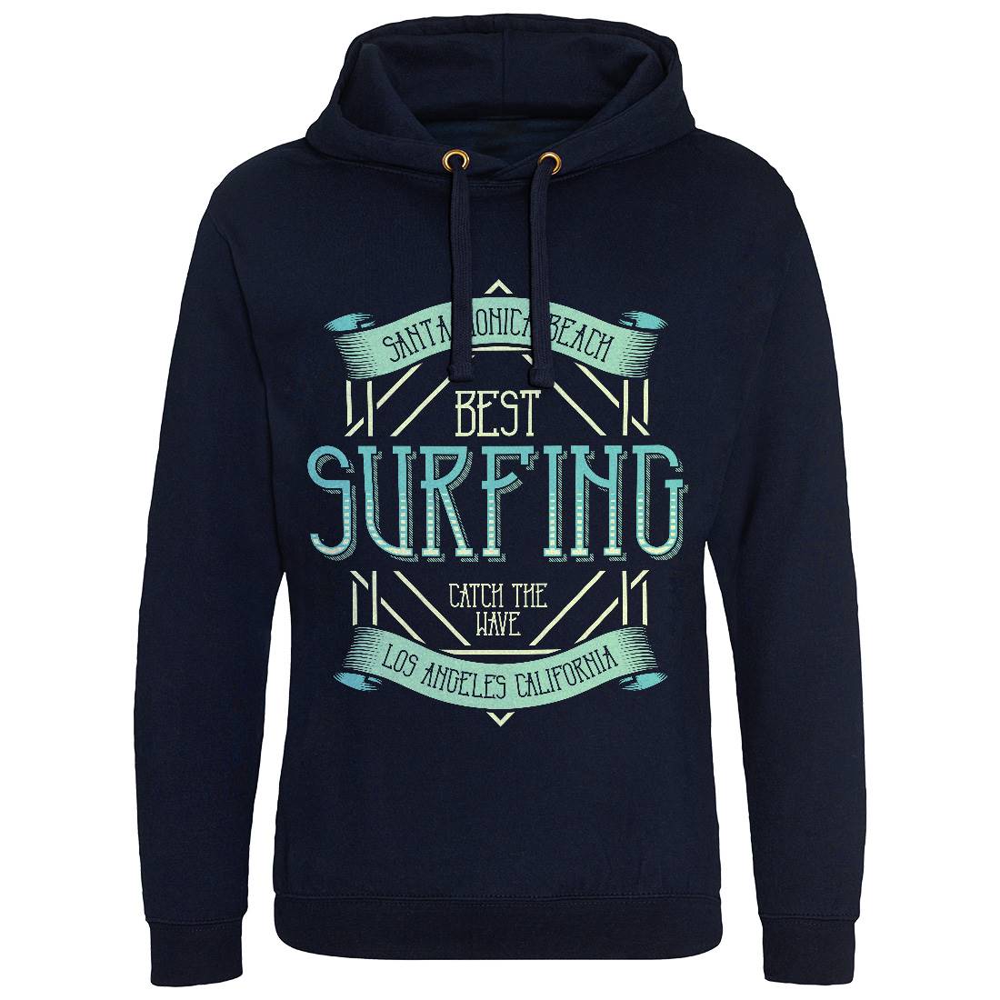 Santa Monica Surfing Mens Hoodie Without Pocket Surf B357
