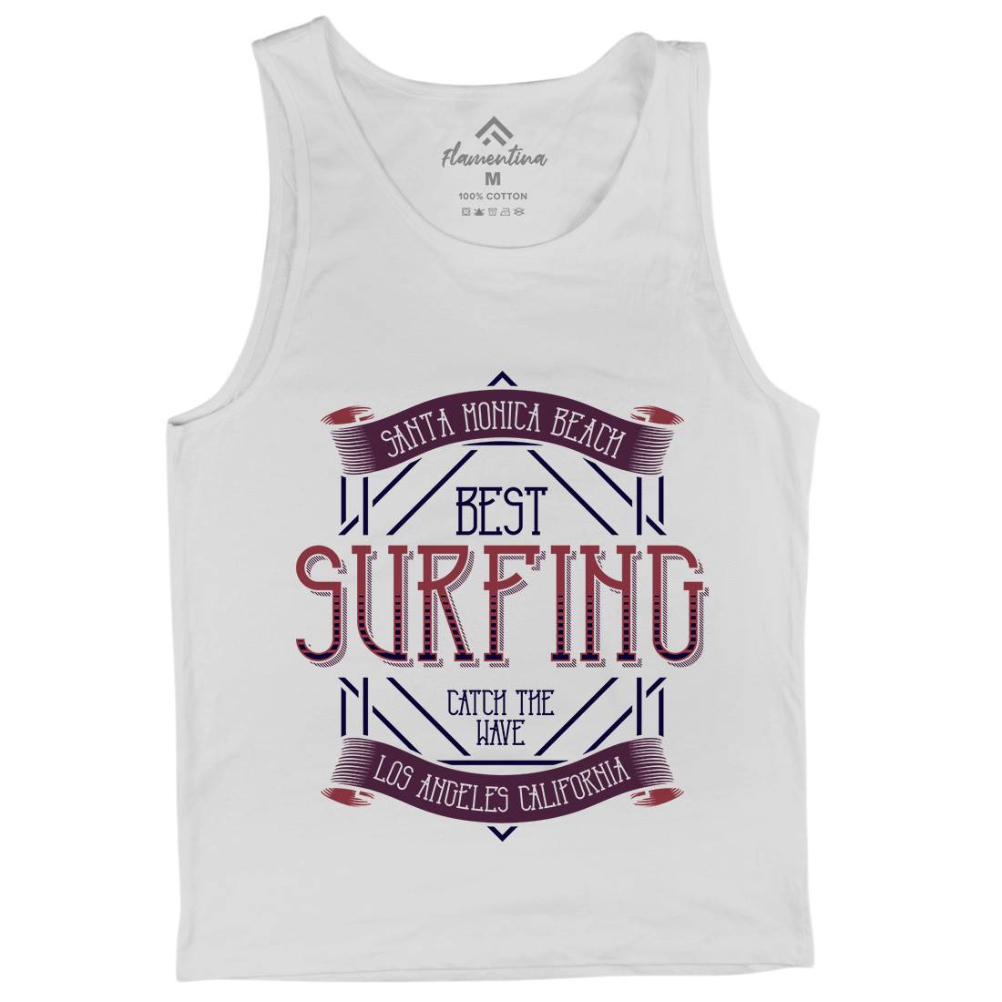 Santa Monica Surfing Mens Tank Top Vest Surf B357