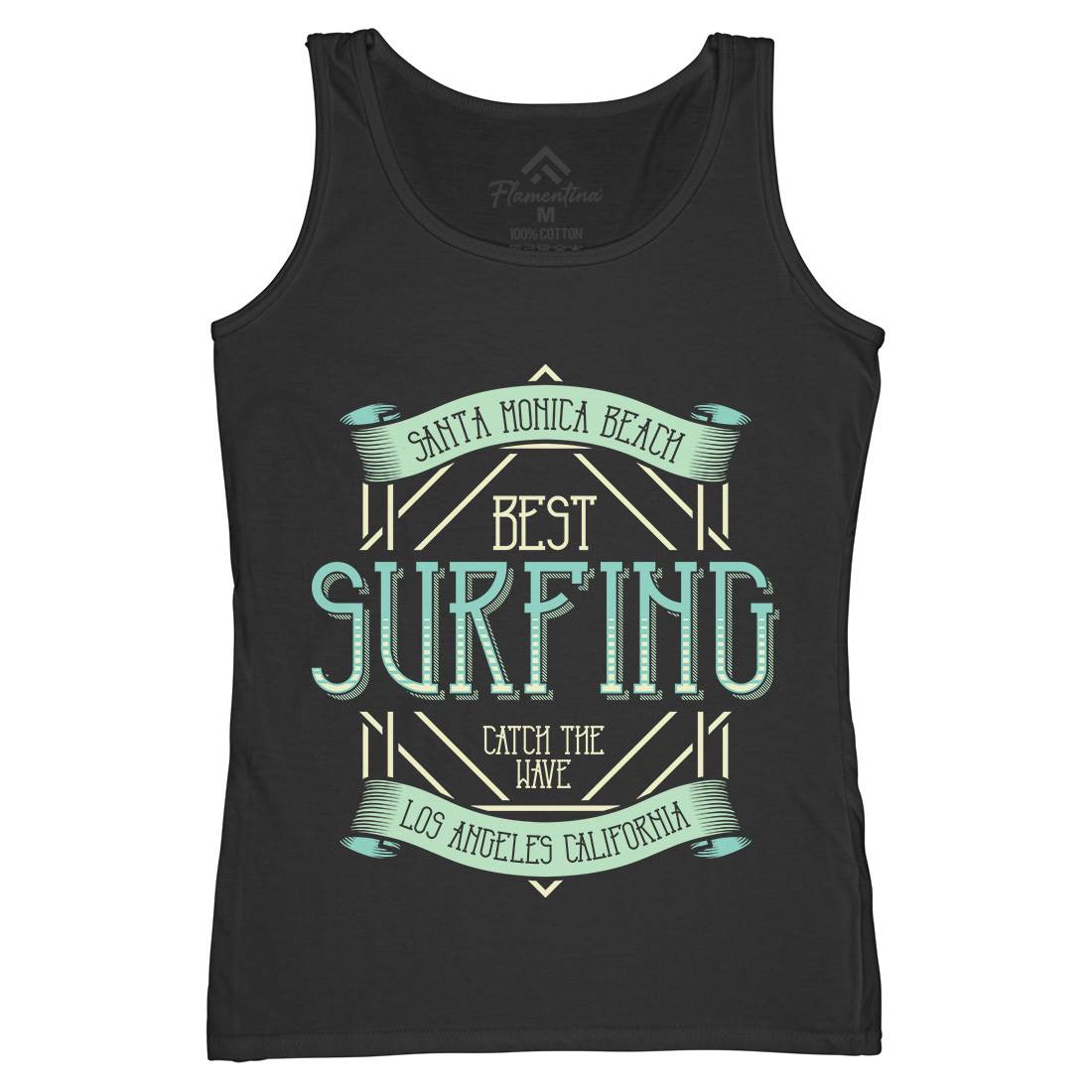 Santa Monica Surfing Womens Organic Tank Top Vest Surf B357