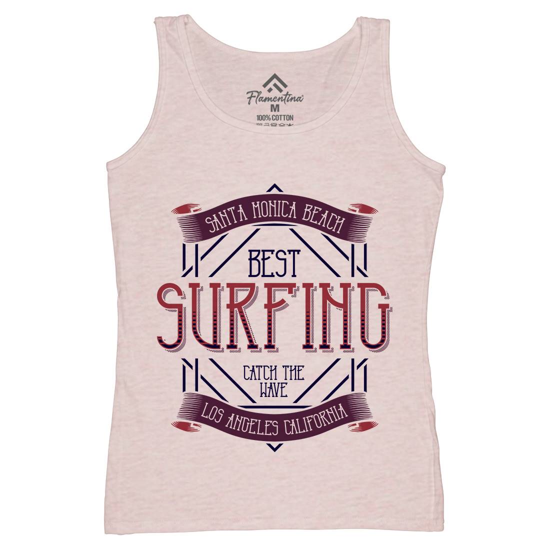 Santa Monica Surfing Womens Organic Tank Top Vest Surf B357