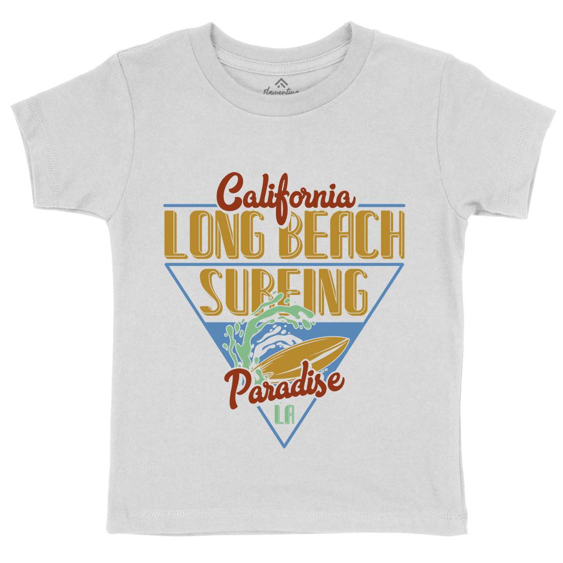 Long Beach Surfing Kids Crew Neck T-Shirt Surf B359