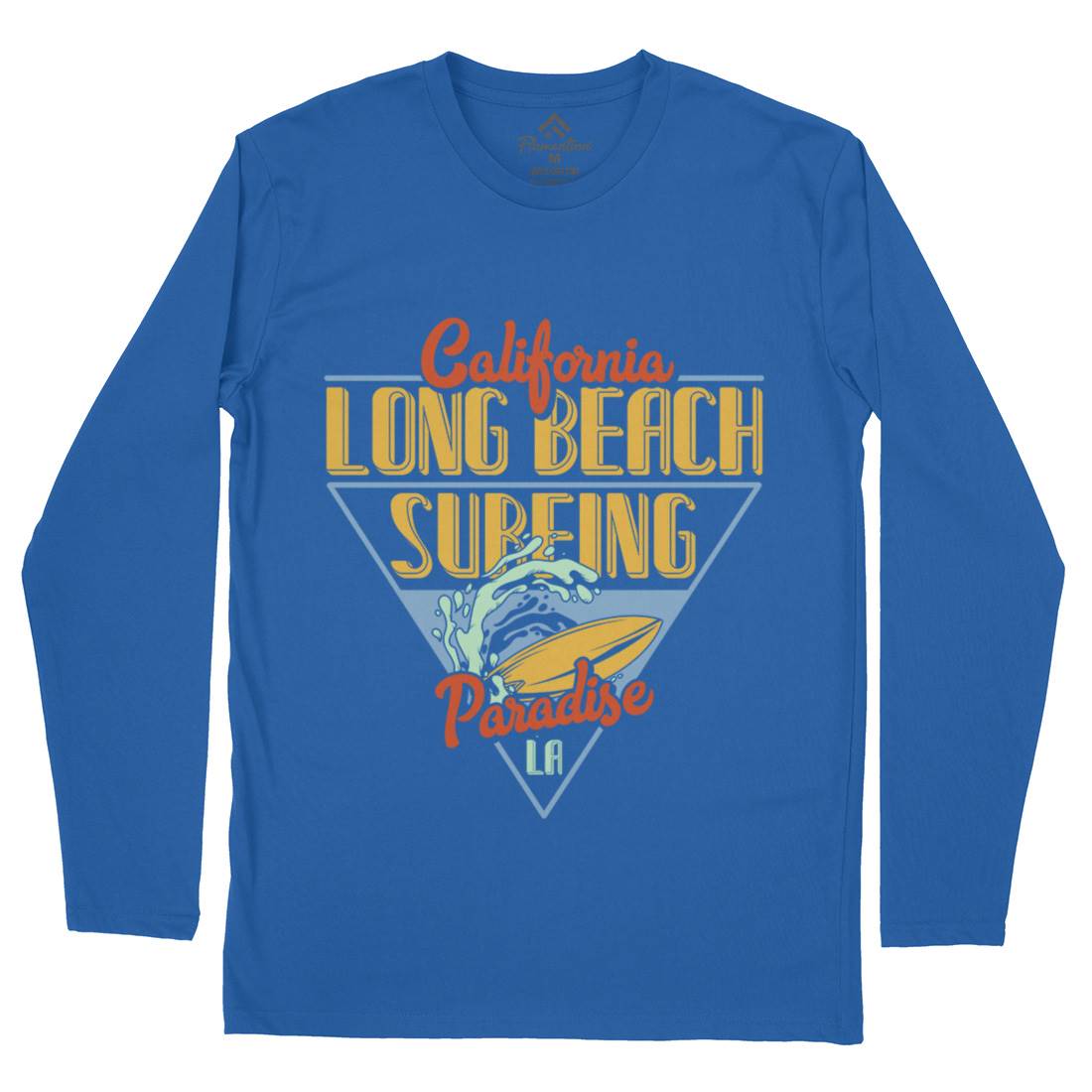 Long Beach Surfing Mens Long Sleeve T-Shirt Surf B359