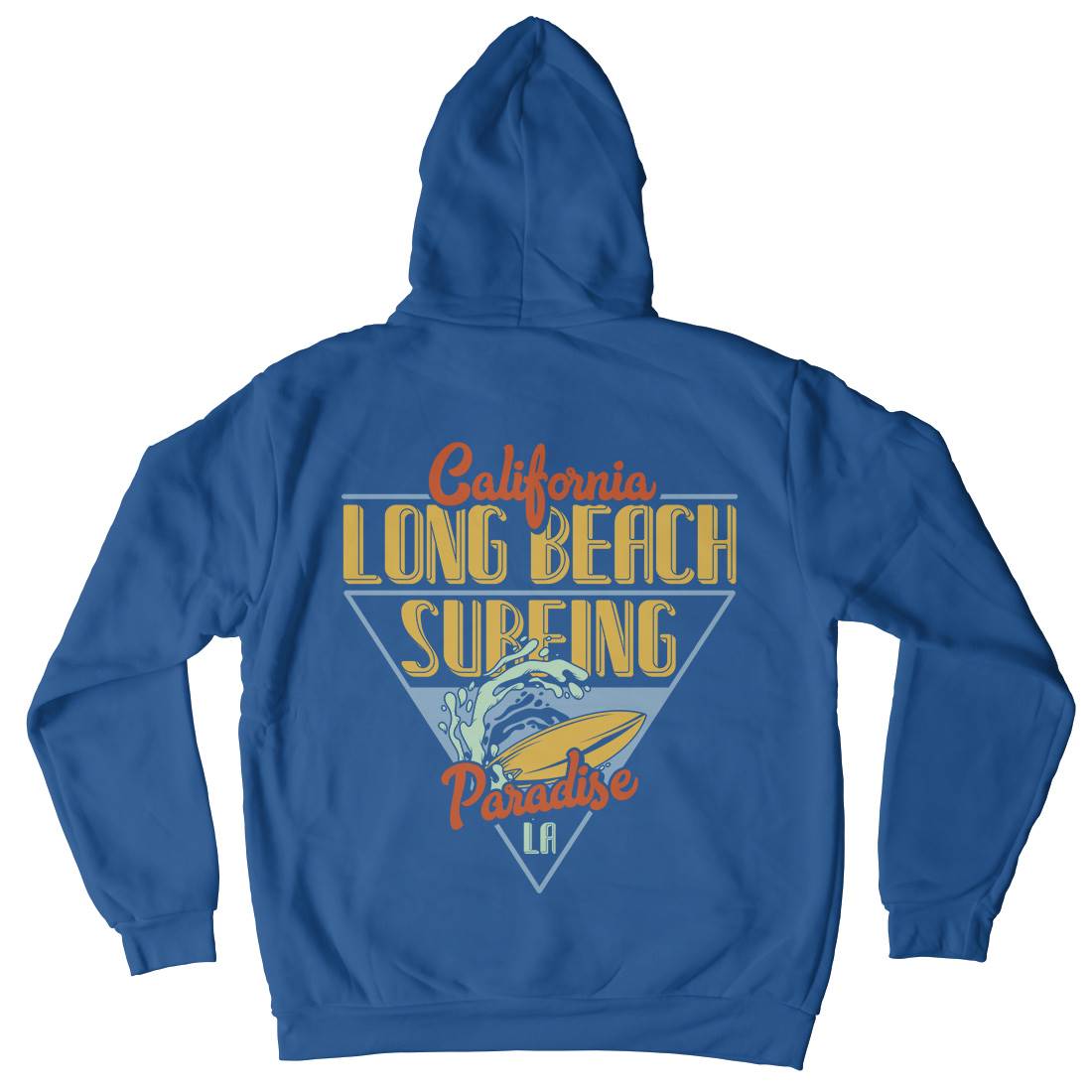 Long Beach Surfing Mens Hoodie With Pocket Surf B359