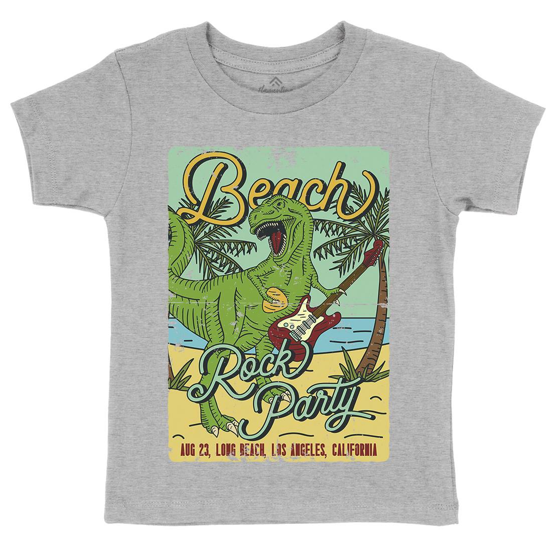 Beach Party Kids Organic Crew Neck T-Shirt Music B360