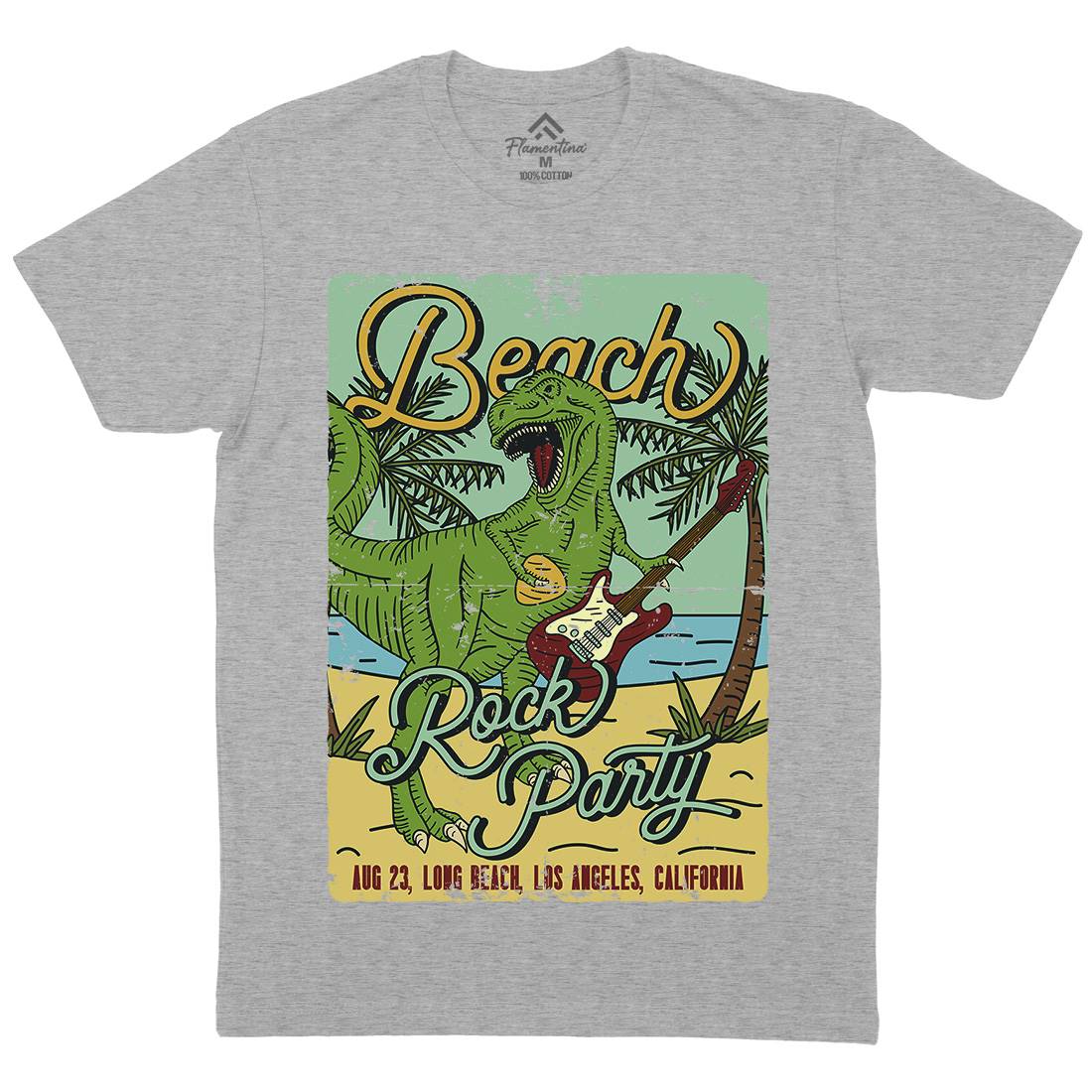 Beach Party Mens Organic Crew Neck T-Shirt Music B360