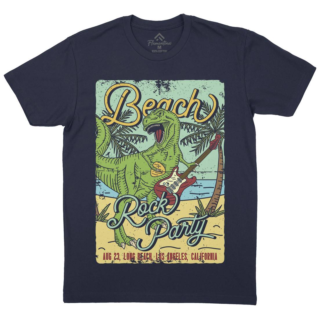 Beach Party Mens Crew Neck T-Shirt Music B360