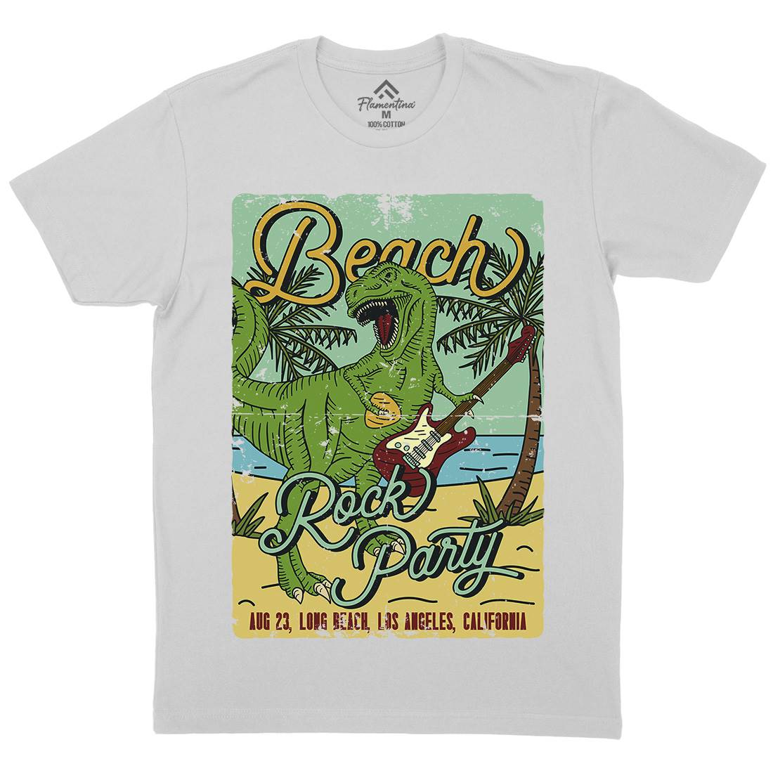 Beach Party Mens Crew Neck T-Shirt Music B360