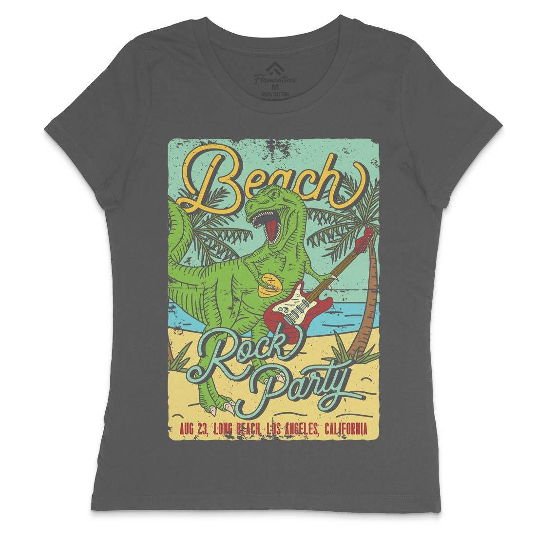 Beach Party Womens Crew Neck T-Shirt Music B360