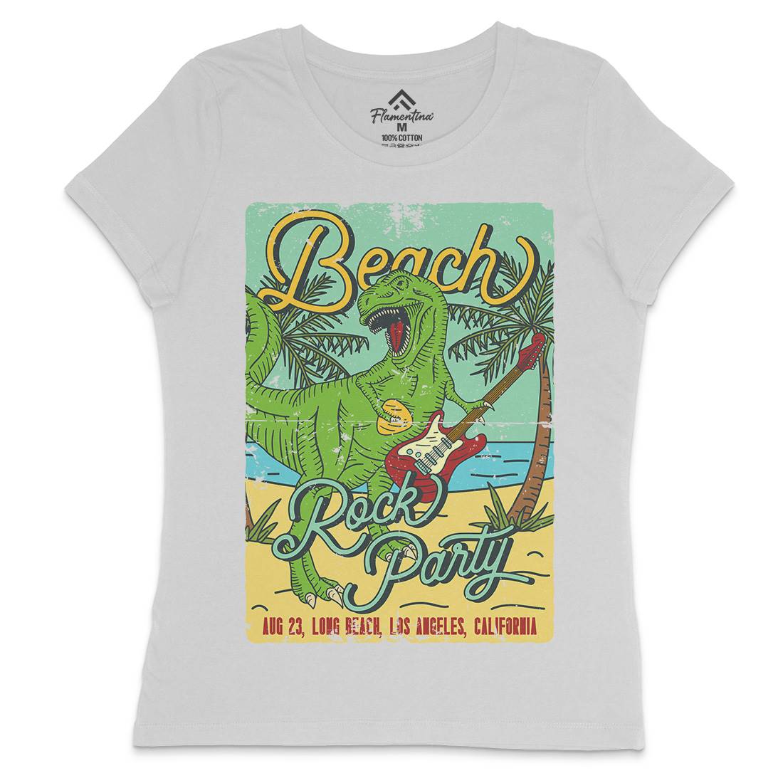Beach Party Womens Crew Neck T-Shirt Music B360