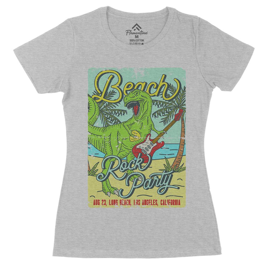 Beach Party Womens Organic Crew Neck T-Shirt Music B360