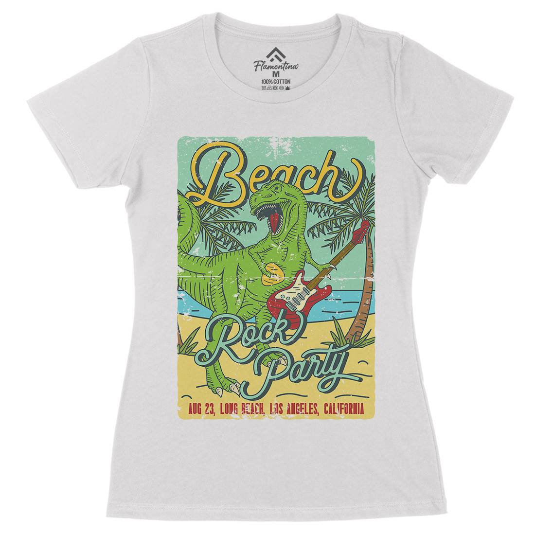 Beach Party Womens Organic Crew Neck T-Shirt Music B360