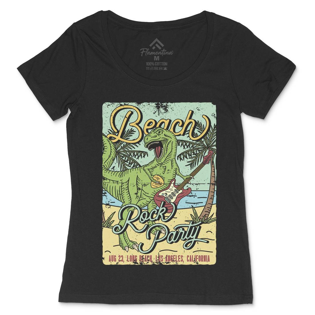 Beach Party Womens Scoop Neck T-Shirt Music B360