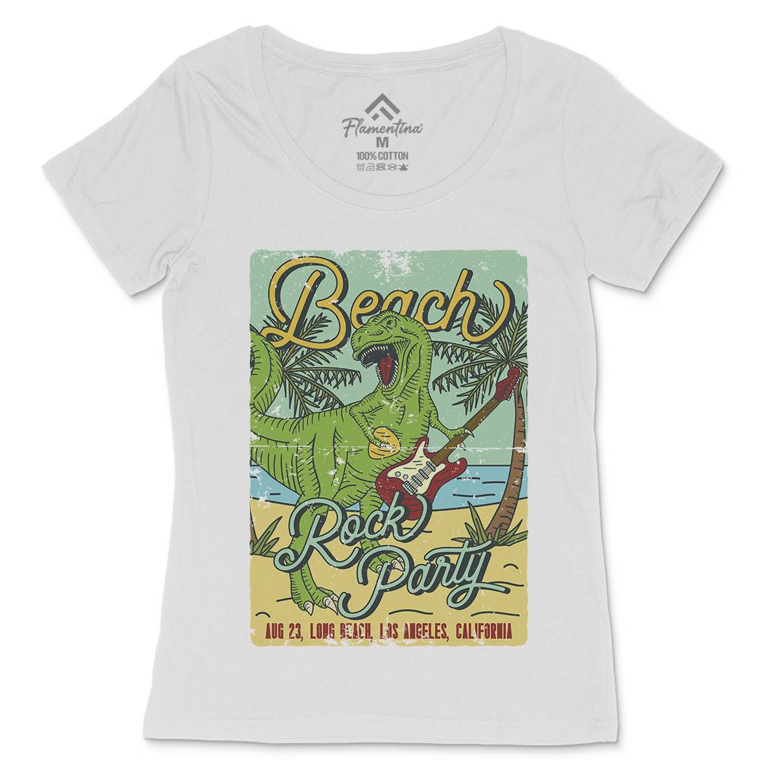 Beach Party Womens Scoop Neck T-Shirt Music B360